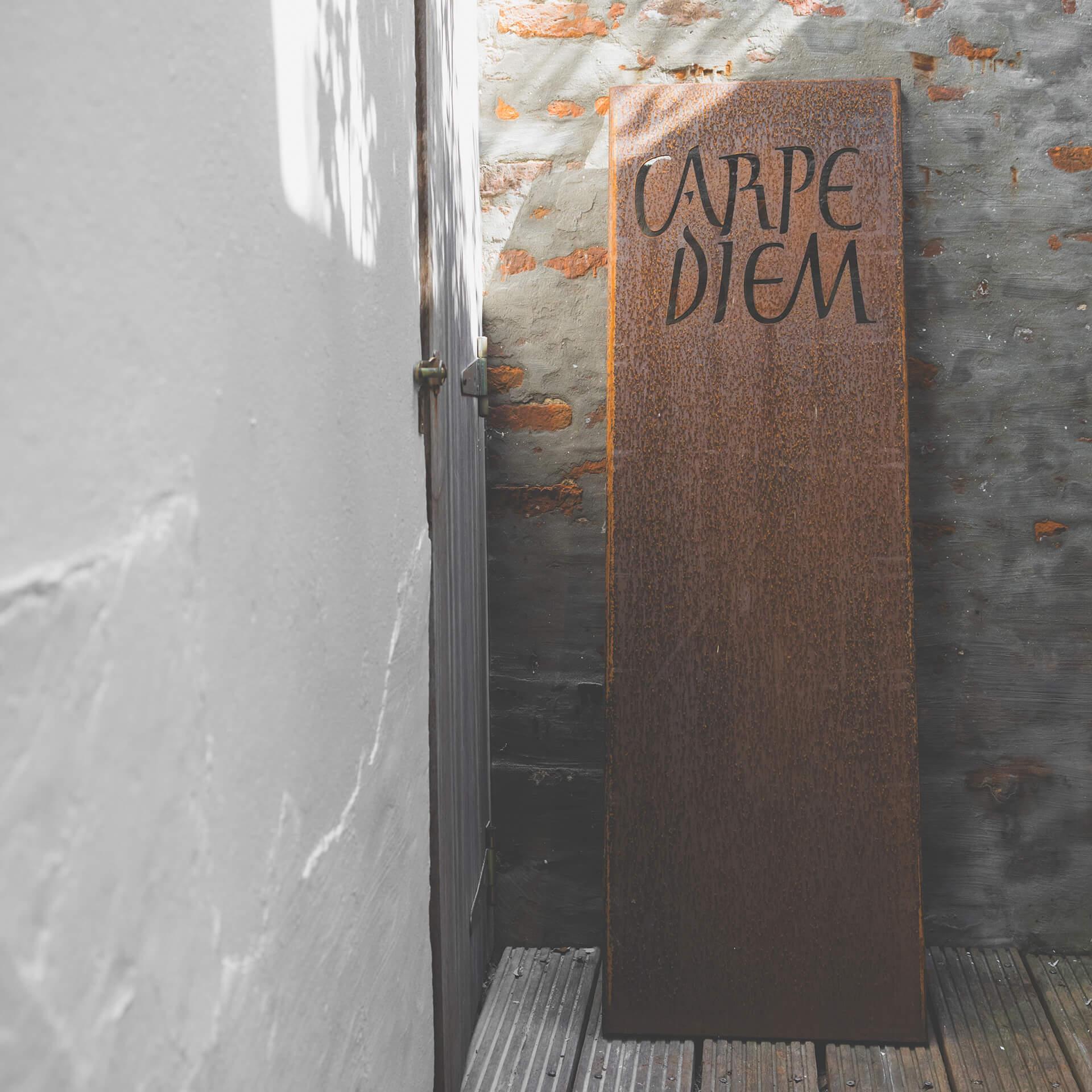 Tuintekst 'Carpe diem'