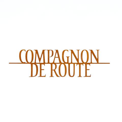 Muurtekst 'Compagnon de route'