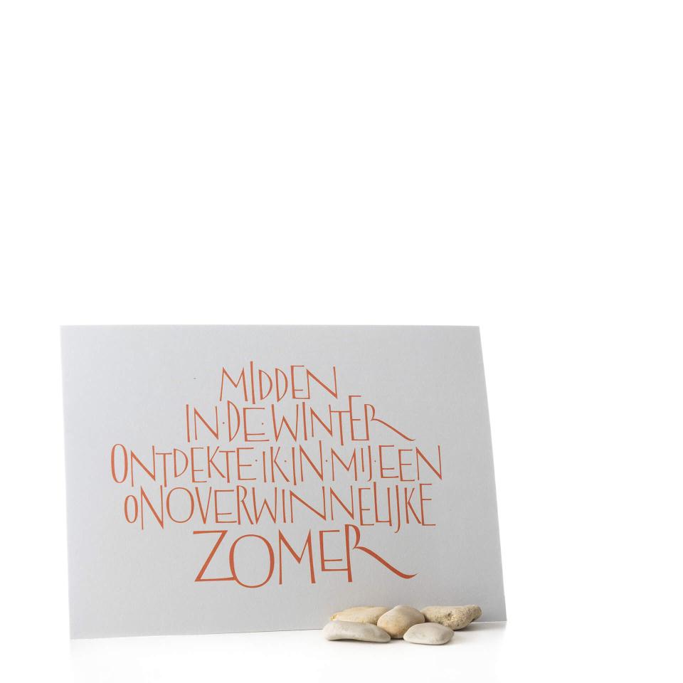 Postkaart 'Midden in de winter'
