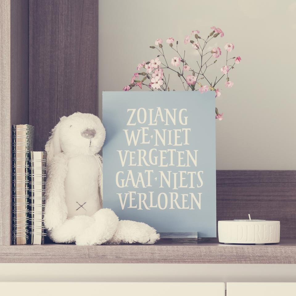 Zolang we niet vergeten gaat niets verloren