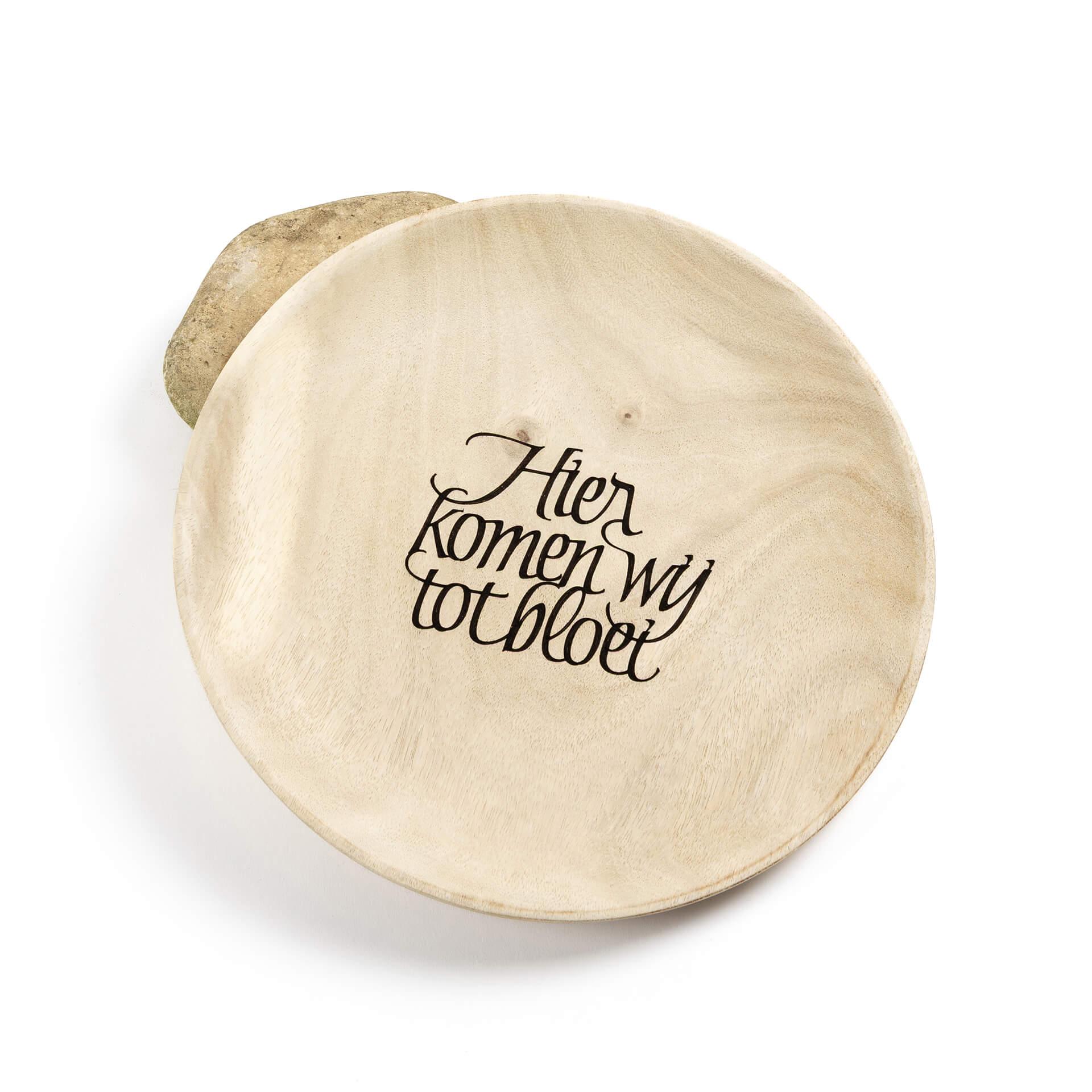 Schaal 'Hier komen wij tot bloei'