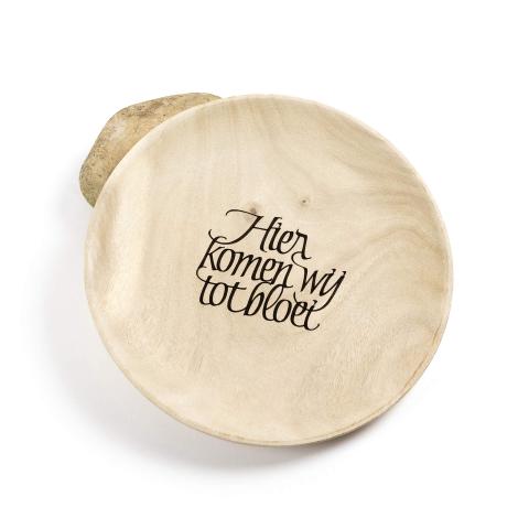 Schaal 'Hier komen wij tot bloei'