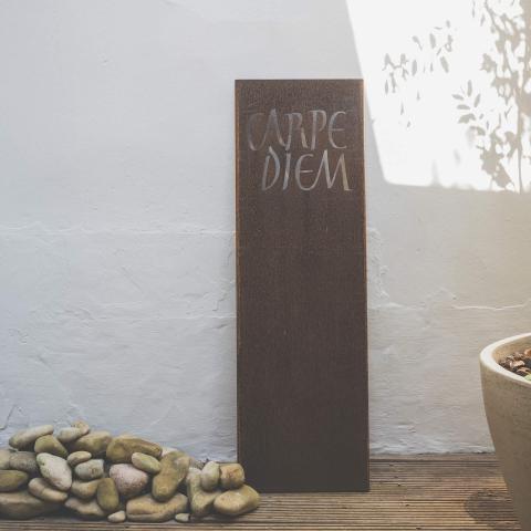 Tuintekst 'Carpe diem'